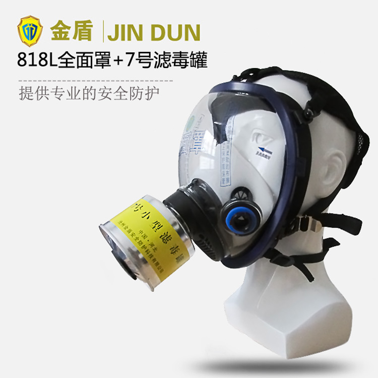 酸性氣體防毒面具 JD818L球形多功能全面罩+7號(hào)濾毒罐套裝